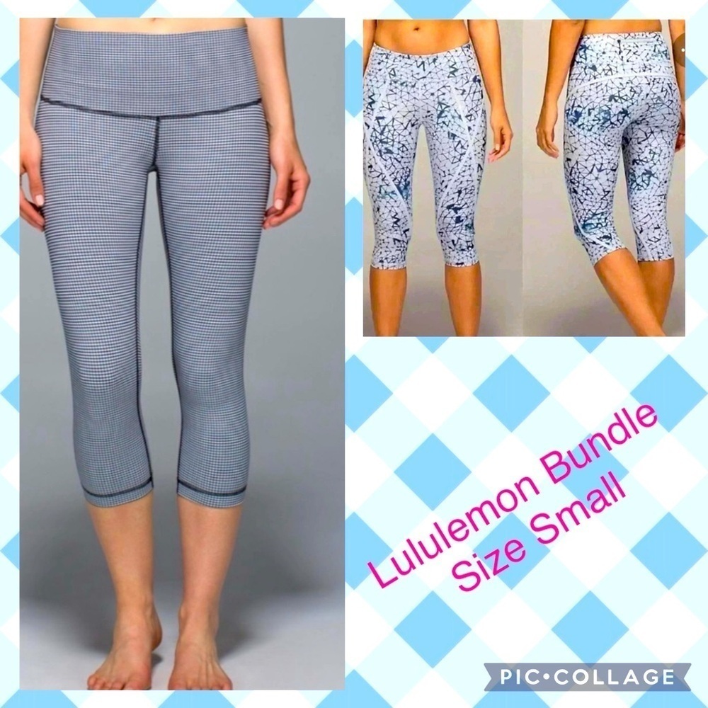 Lululemon Cropped Bundle 2 Leggings Size 4.